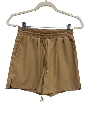 Aaron and Amber Shorts Size Small Faux Leather Pull On Elastic Waist Drawstring